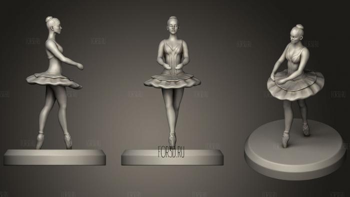 Ballet Dancer 01 stl model for CNC